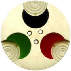 22-1.3.1  Geometric designs - Circle segments & crescents - casein with bakelite OME